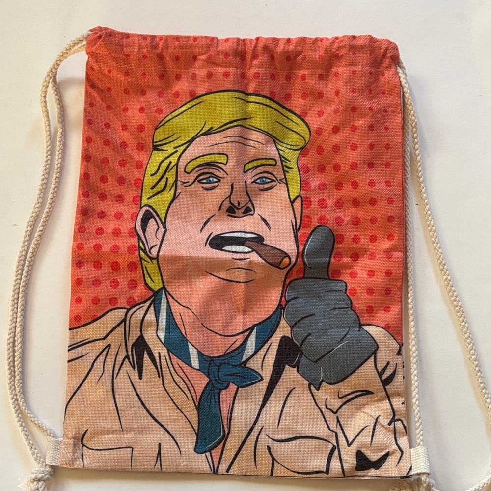 Donald Trump Fabric Bag | Backpack Eco-Friendly Pull Close Top Travel Political